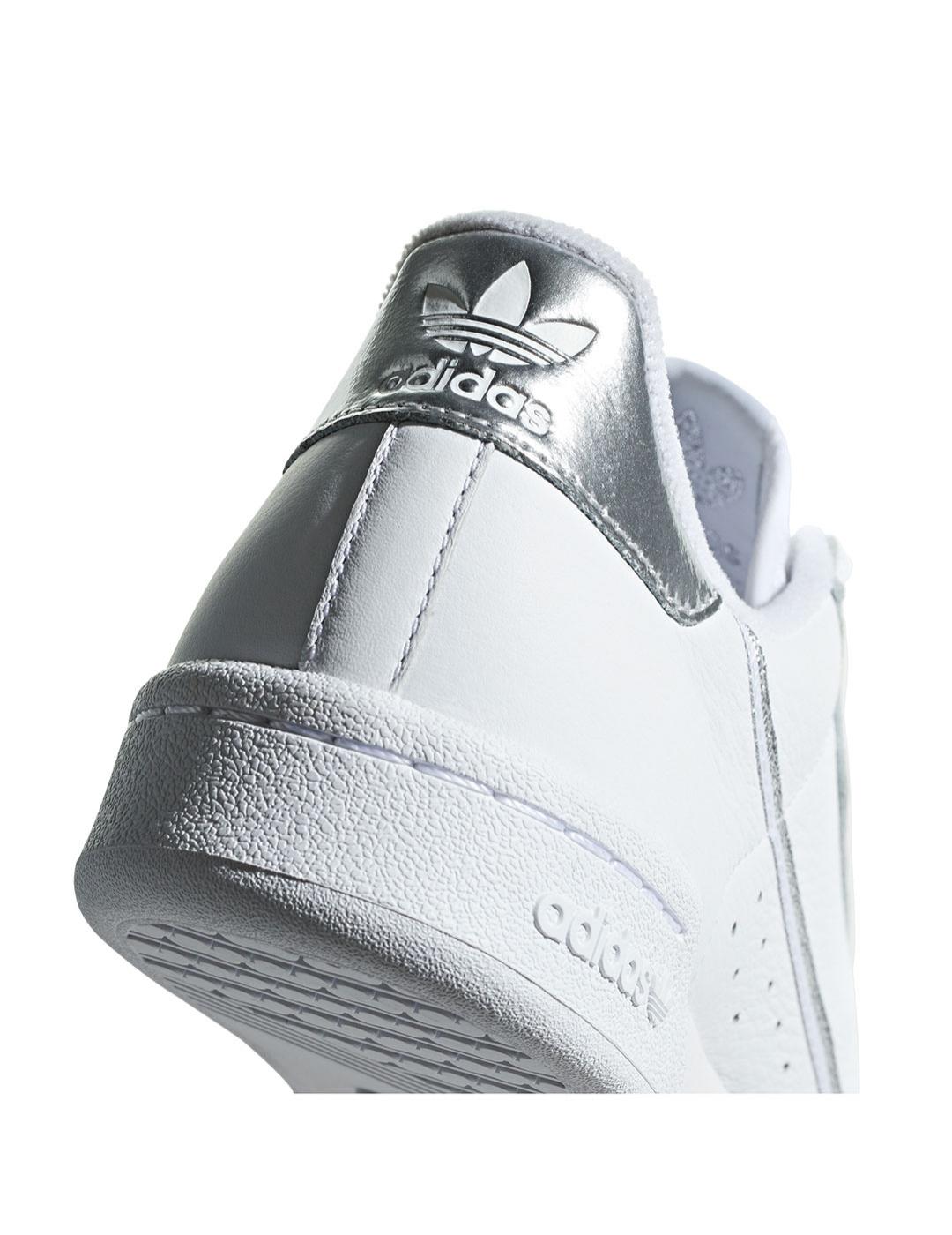 Zapatilla Mujer adidas Continental 80 Blanco/Plata