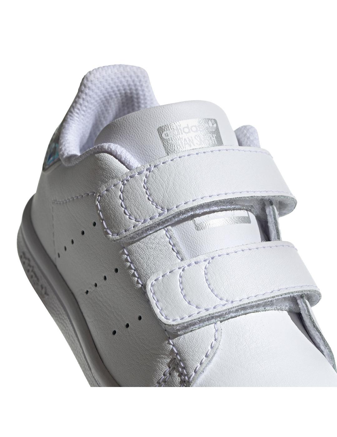 Zapatilla Baby adidas Stan Smith Blanco-Brillante