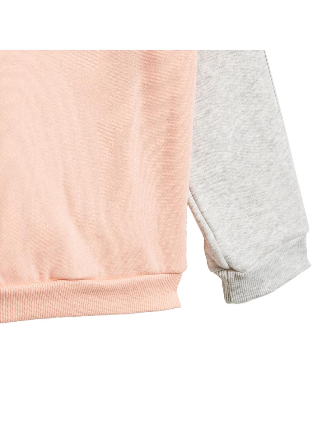 Chandal Niña adidas Logo Jog Rosa Gris