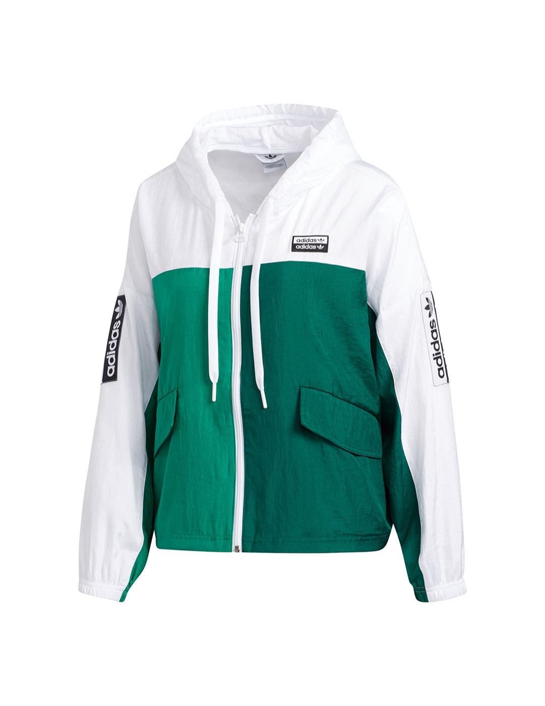 Sudadera Mujer adidas Windbreaker Blanco/Verde