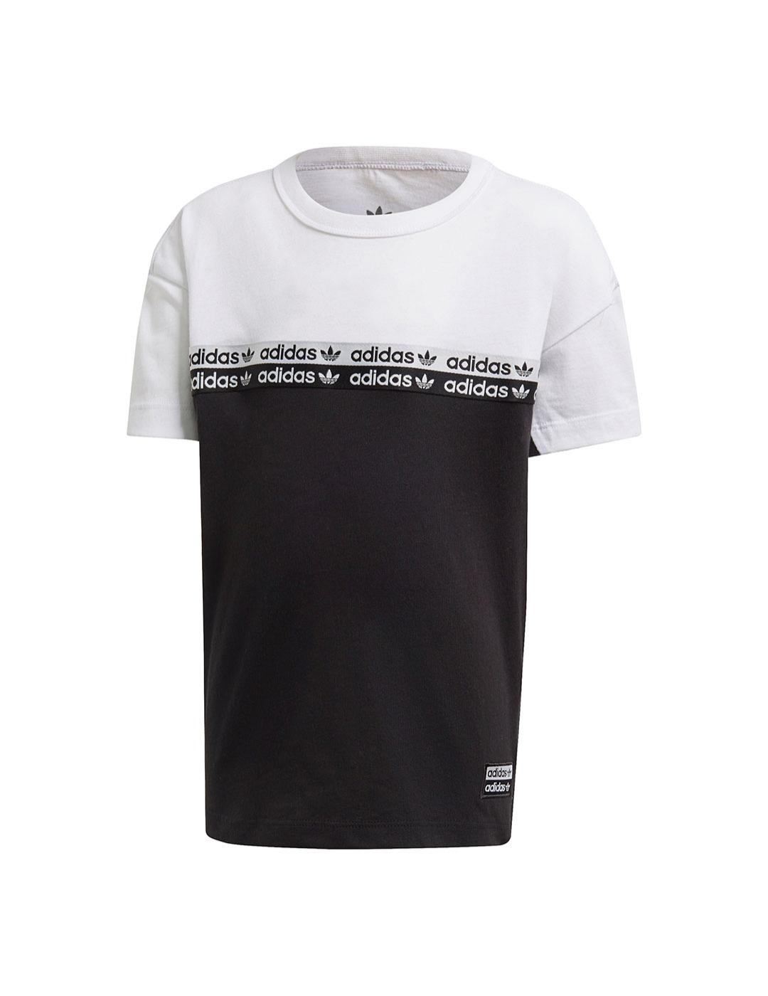 Camiseta Niño adidas Tee Negro Blanco