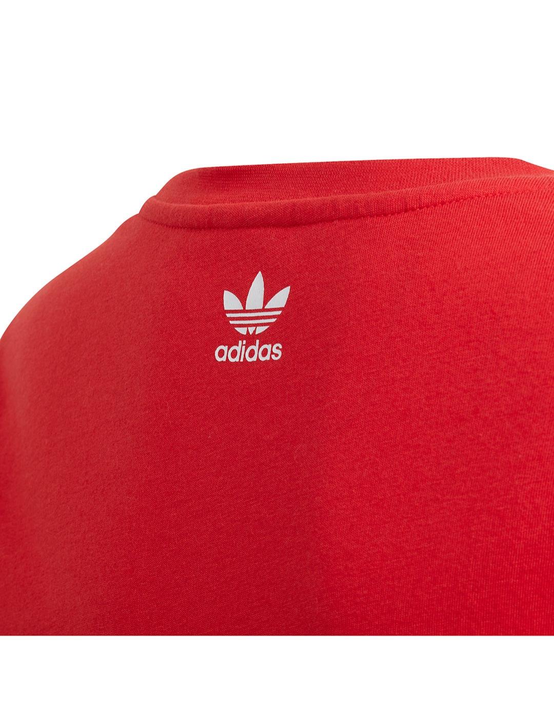 Camiseta Junior adidas Big Trefoil Roja