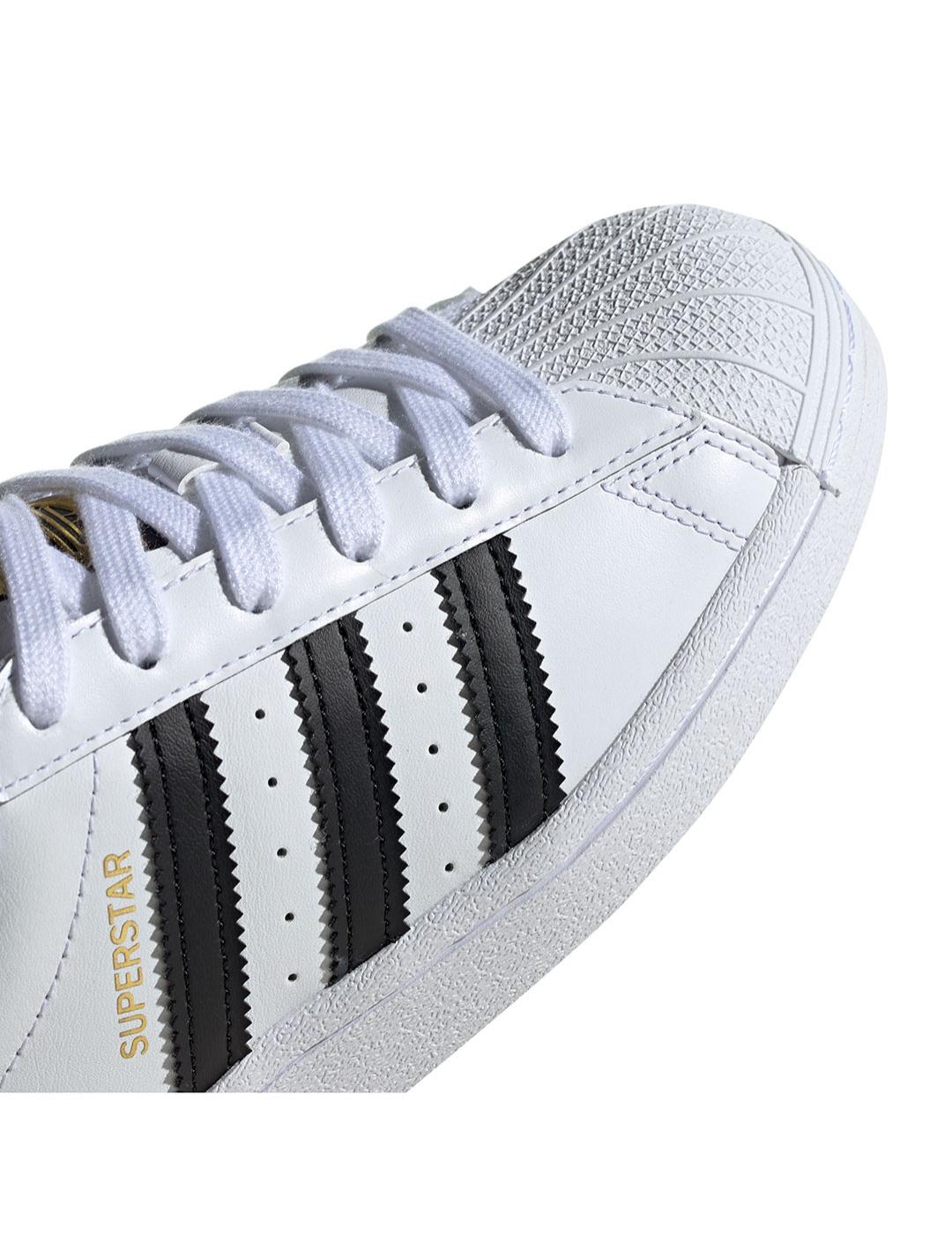 Zapatilla Junior adidas Superstar Blanca Negra