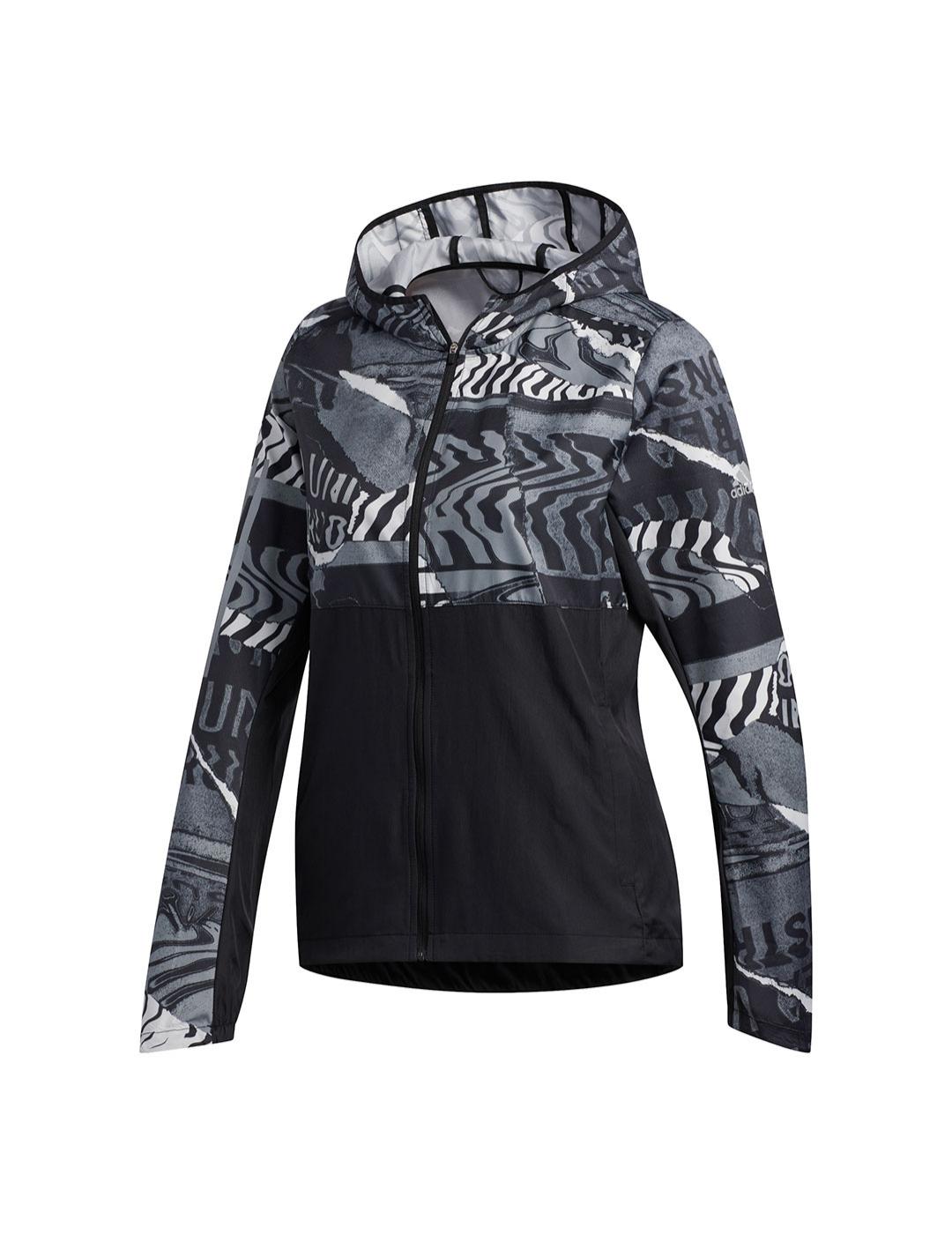 Cortavientos Chica Adidas Run Negro