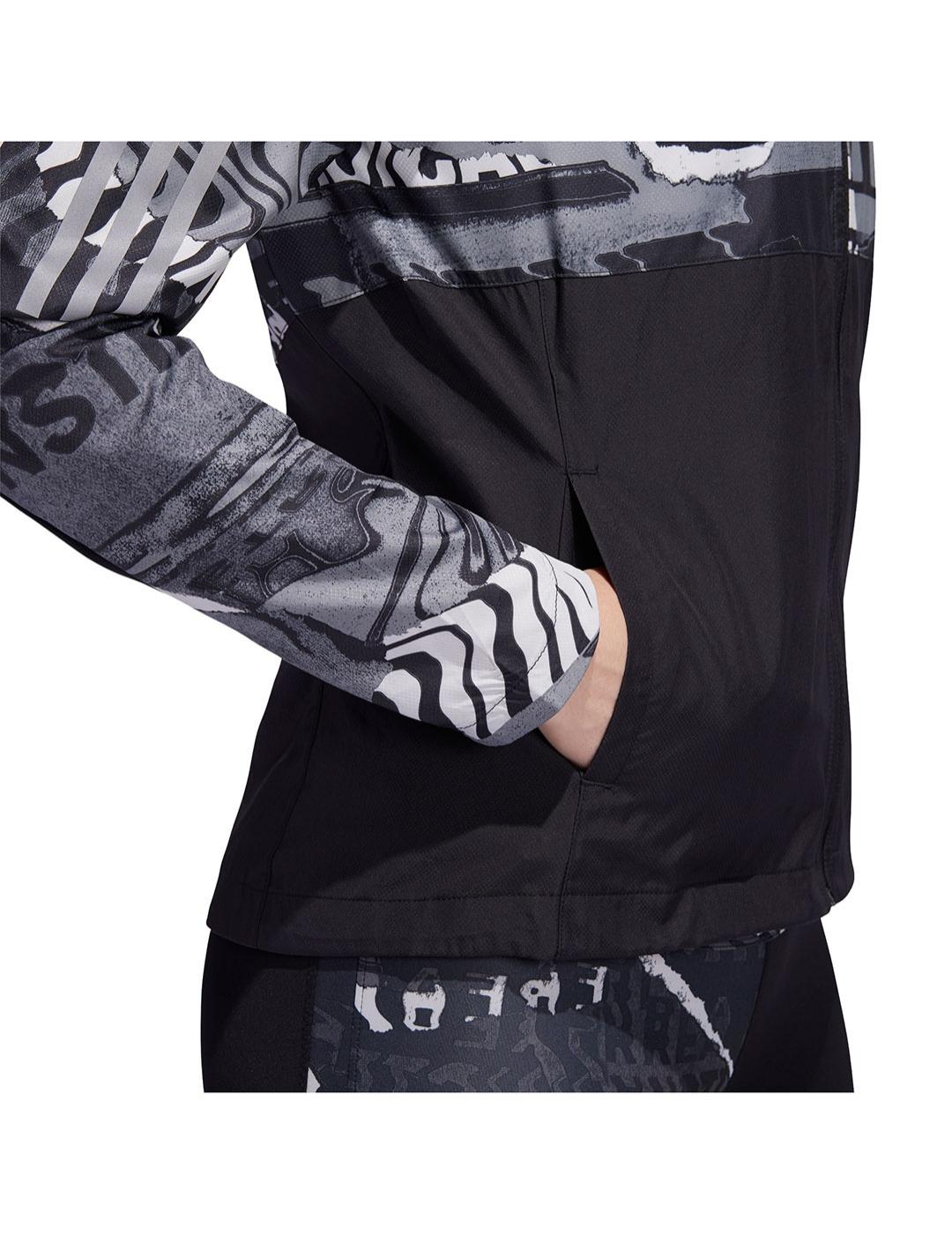 Cortavientos Chica Adidas Run Negro