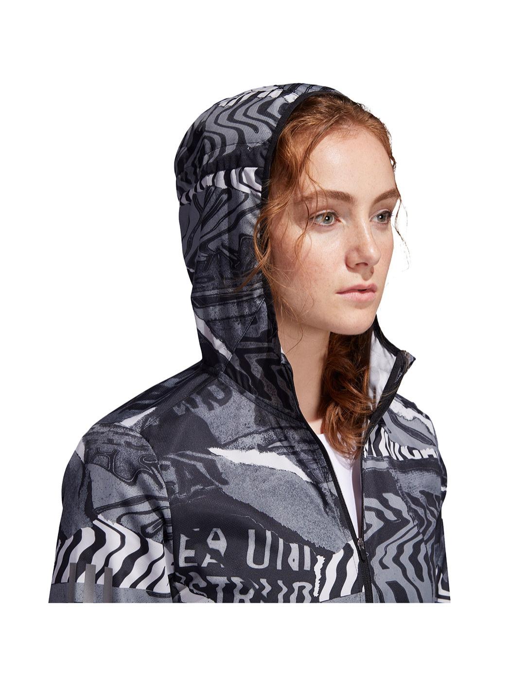 Cortavientos Chica Adidas Run Negro