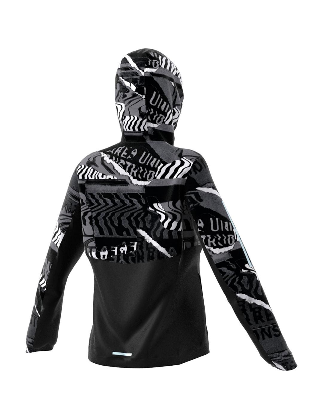 Cortavientos Chica Adidas Run Negro