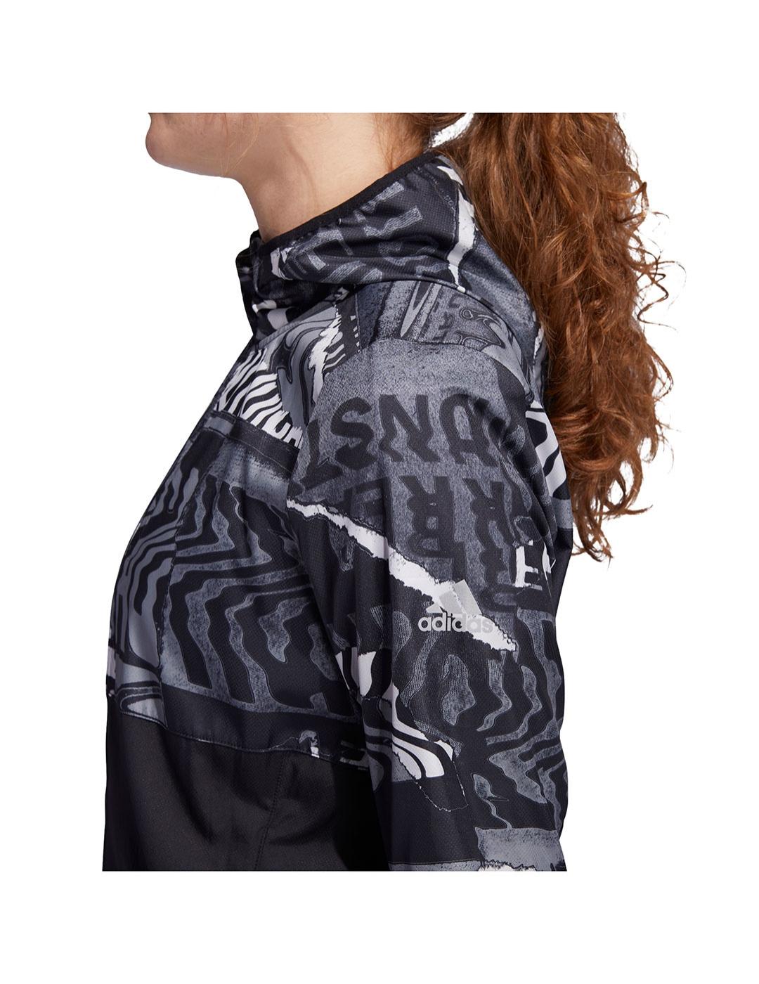 Cortavientos Chica Adidas Run Negro