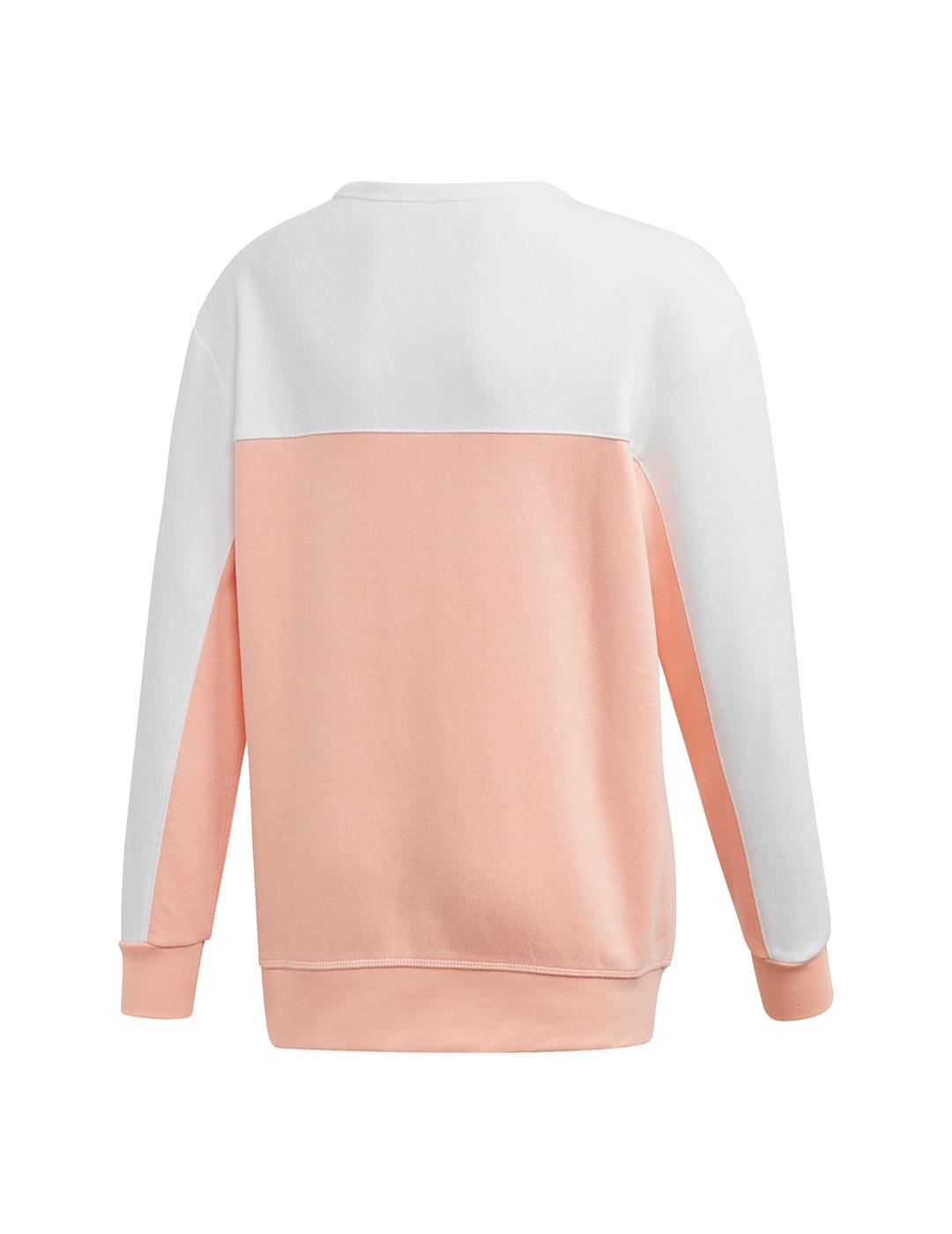 Sudadera Niña adidas Crew Blanco/Rosa