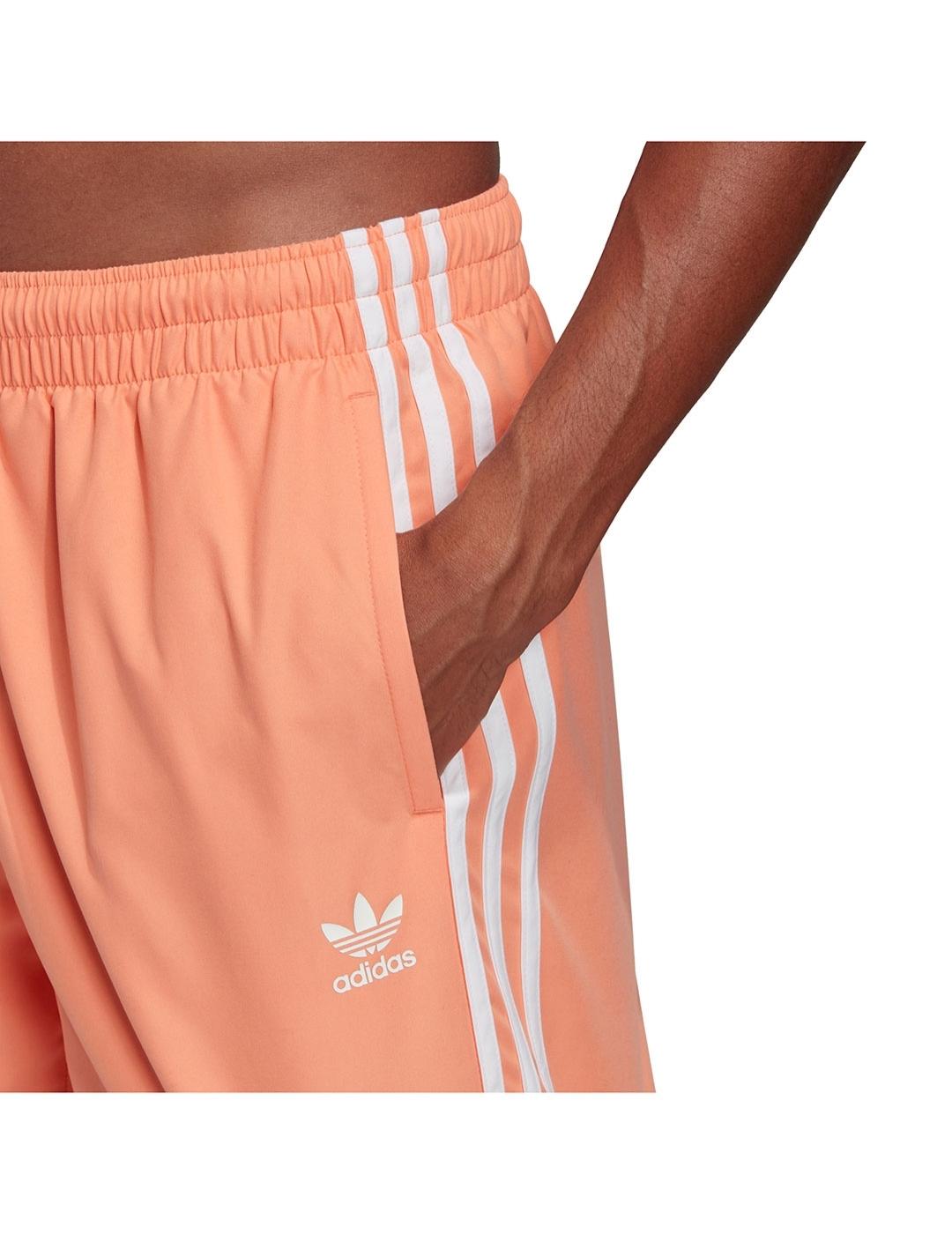 Bañador Hombre adidas Originals 3 Stripe Naranja