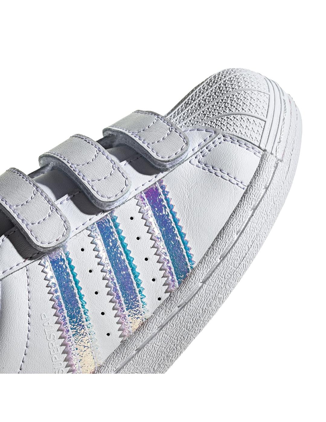 Zapatilla Niña adidas Superstar Blanca Tornasol