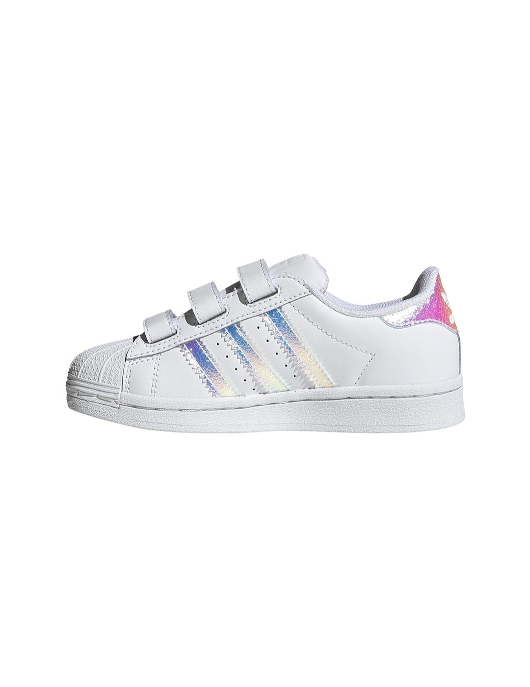 Zapatilla Niña adidas Superstar Blanca Tornasol