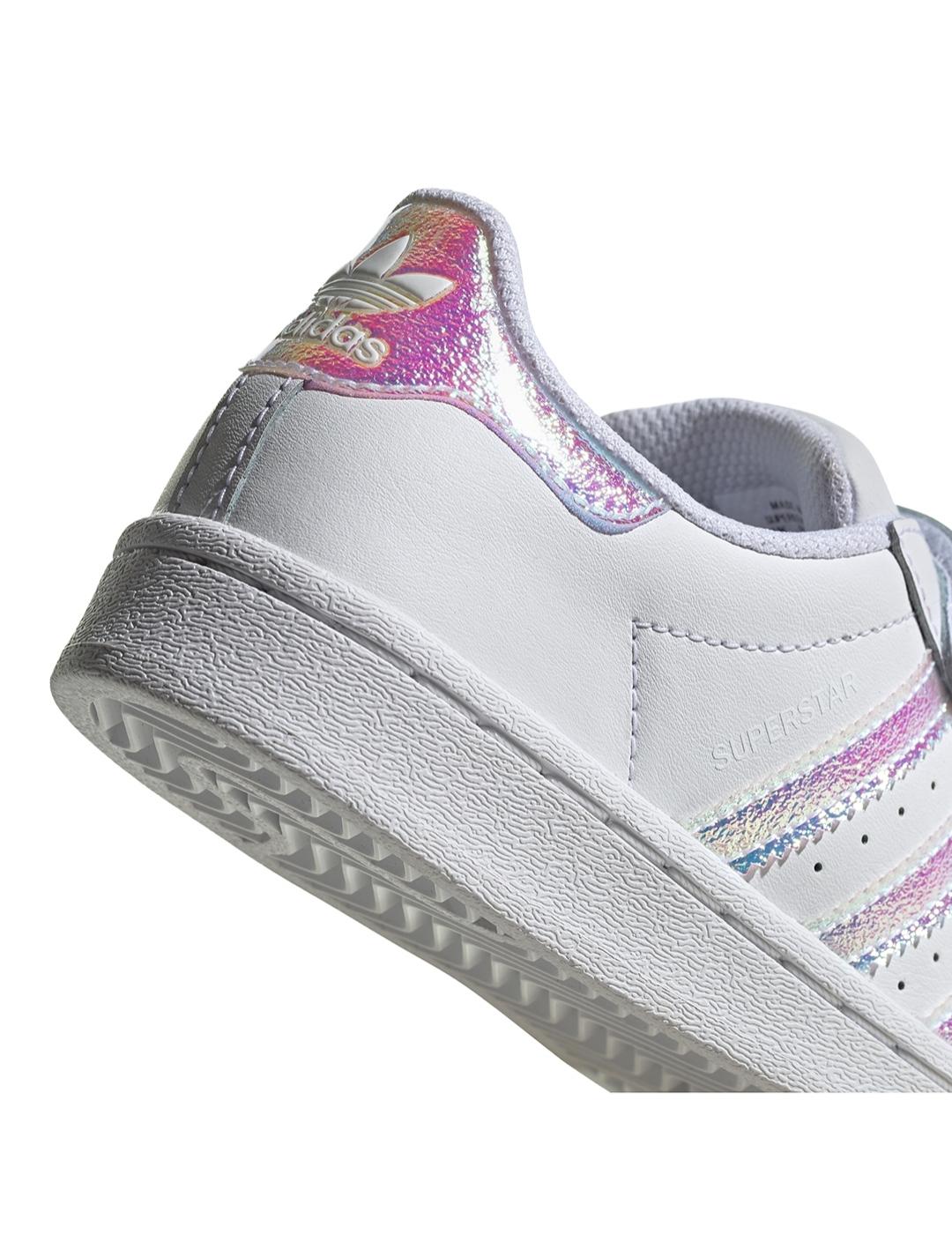 Zapatilla Niña adidas Superstar Blanca Tornasol