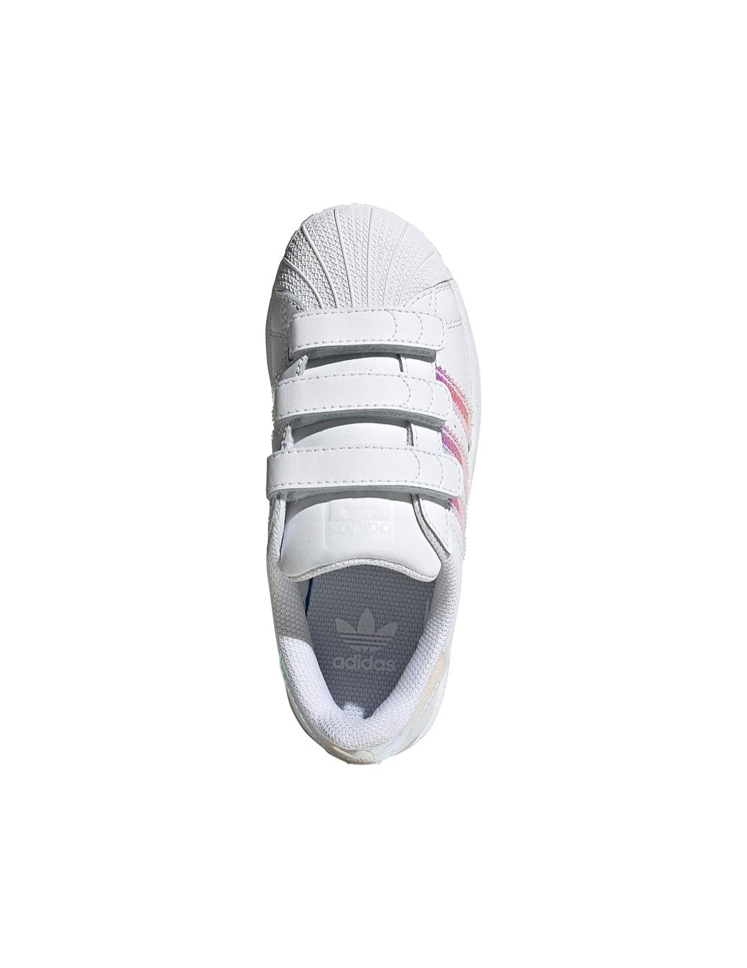 Zapatilla Niña adidas Superstar Blanca Tornasol