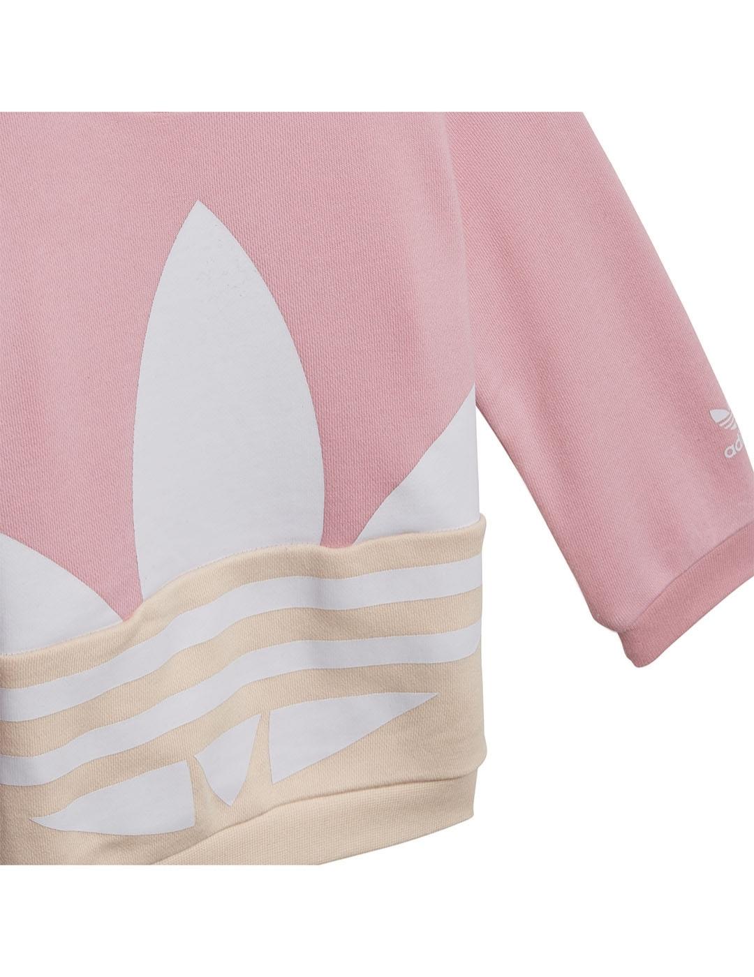 Conjunto Niña adidas Trefoil Crew Rosa