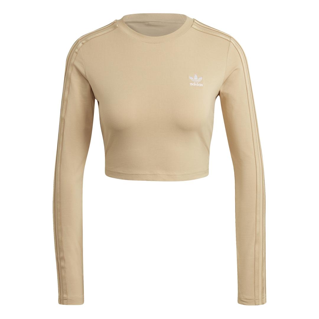 Camiseta Mujer adidas Crop Ls Oro
