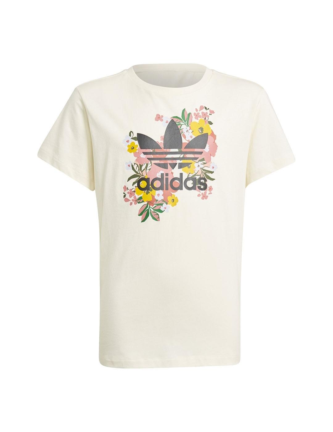 Camiseta Niña adidas Blacre Beige Logo Multicolor