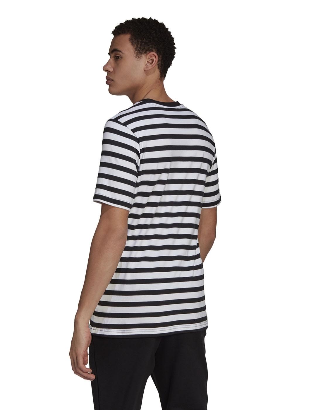 Camiseta Hombre adidas Stripy SJ Negro/Blanco