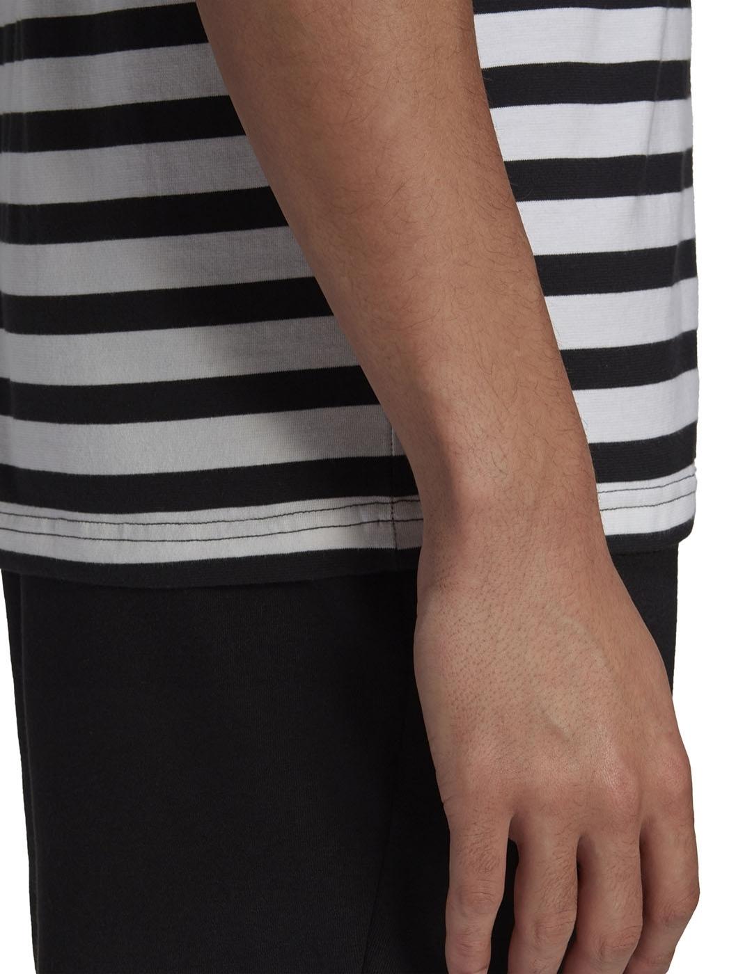 Camiseta Hombre adidas Stripy SJ Negro/Blanco