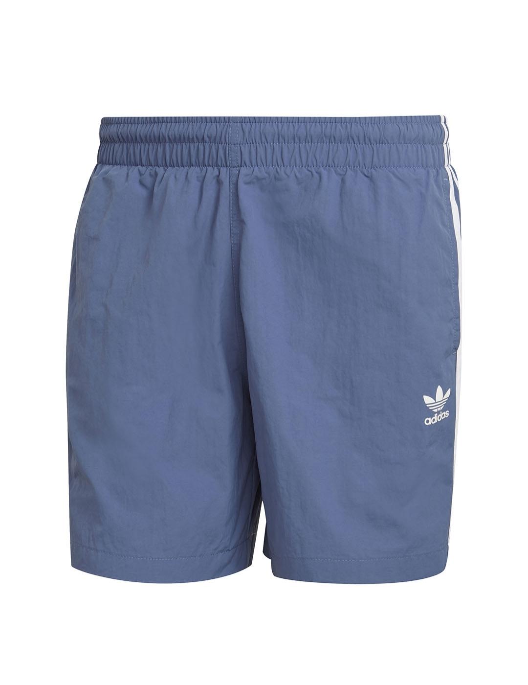 Bañador Hombre adidas 3 Stripes Azul