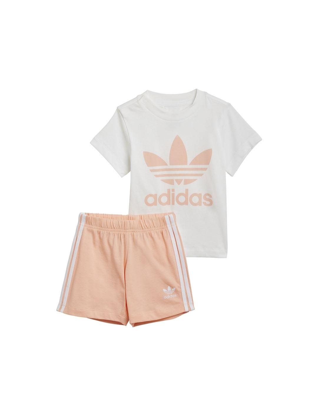 Conjunto Niña adidas Tee Blanco Coral