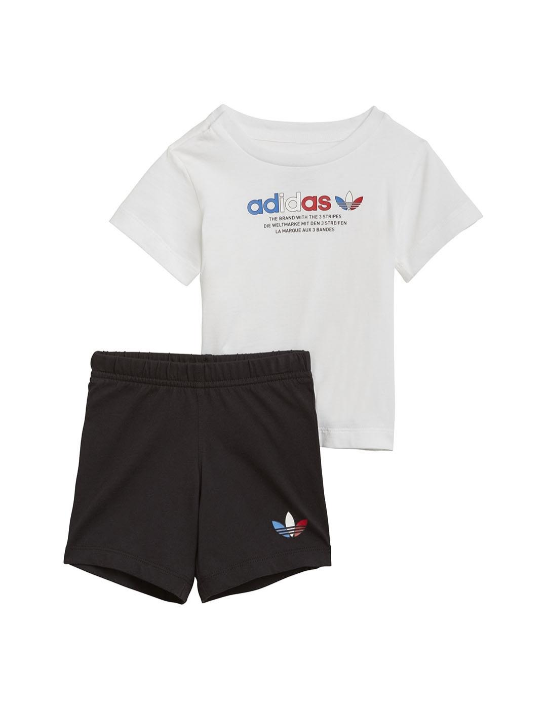 Conjunto Niño adidas Tee Blanco
