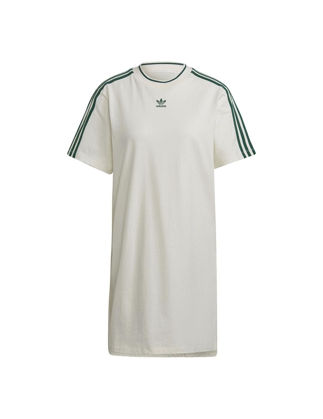 Vestido Mujer adidas Tee Dress Blanco Verde