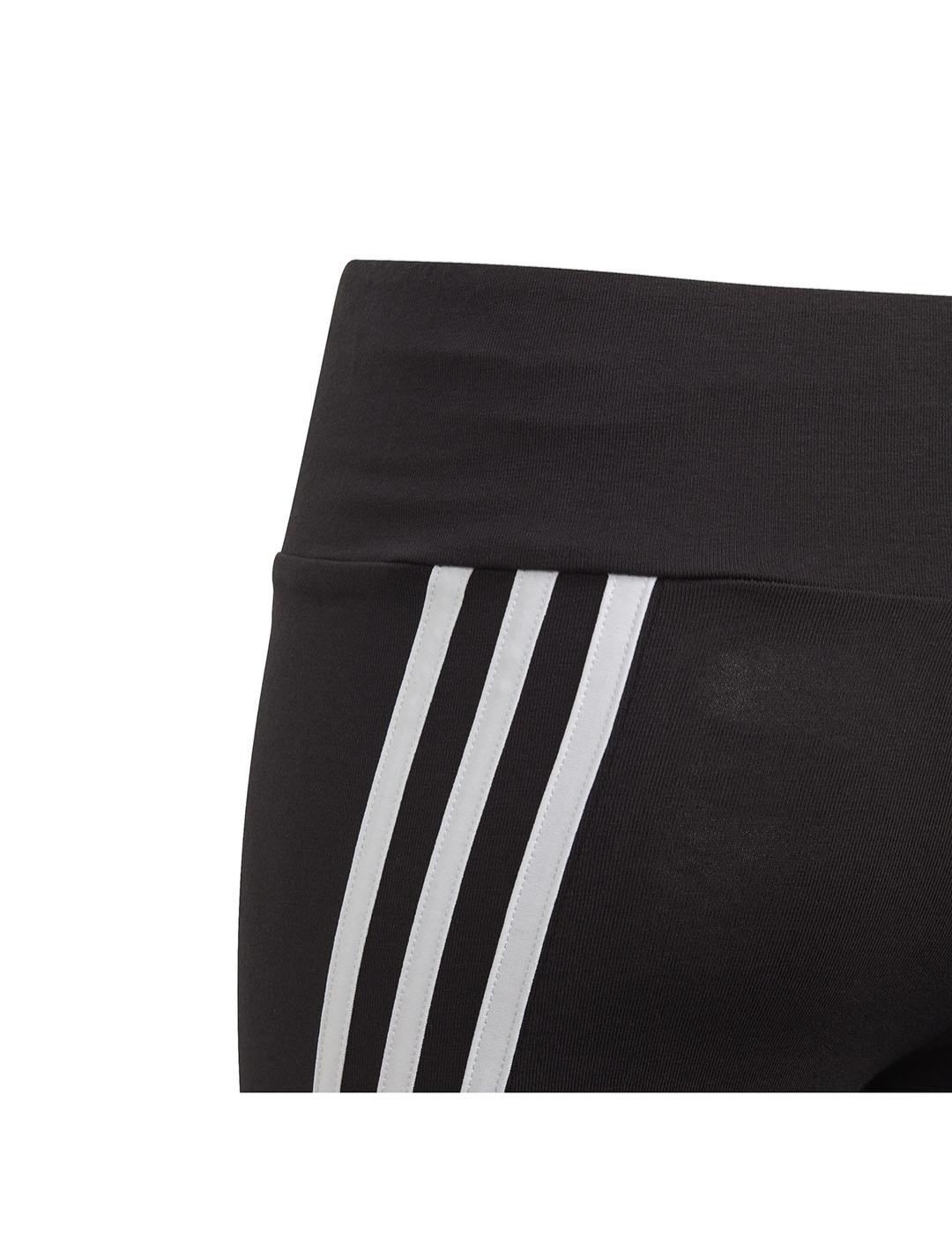 Malla Niña adidas 3S Negra Blanca