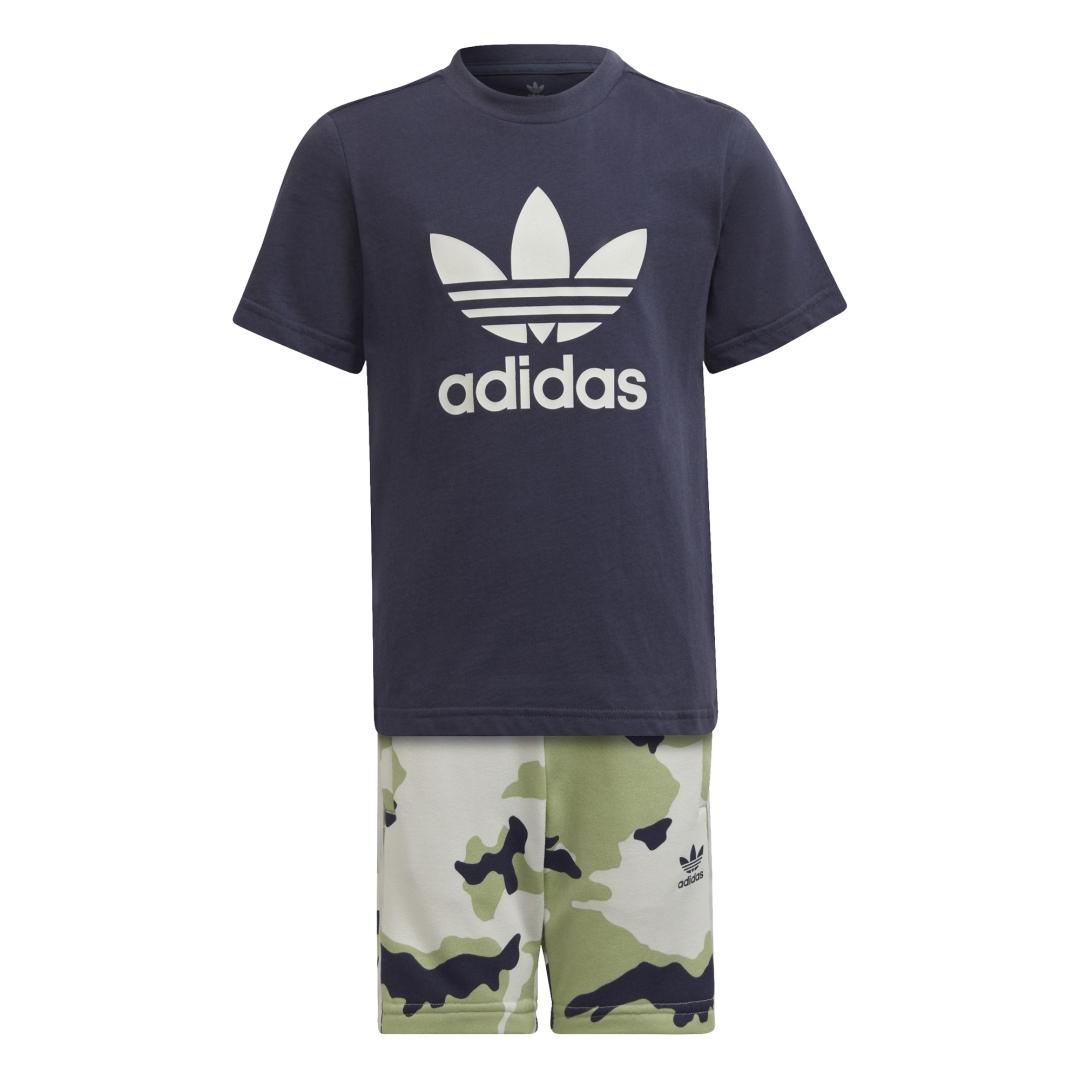 Conjunto Corto Niño adidas Azul Marino Camo