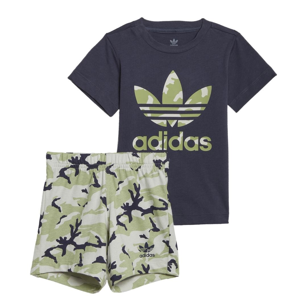 Conjunto corto Niño adidas Camo Marino
