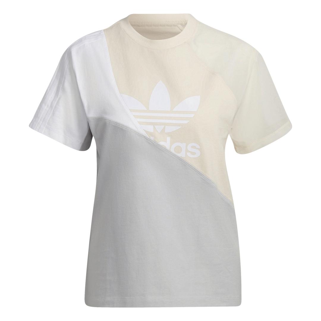 Camiseta Mujer adidas Adicolor Split Trefoil Gris