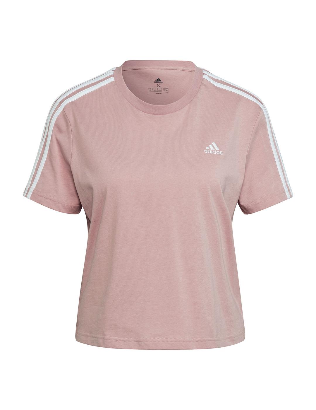 Camiseta Mujer adidas 3S Rosa