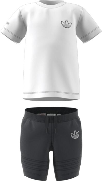 Conjunto Niño adidas Short Tee Blanco