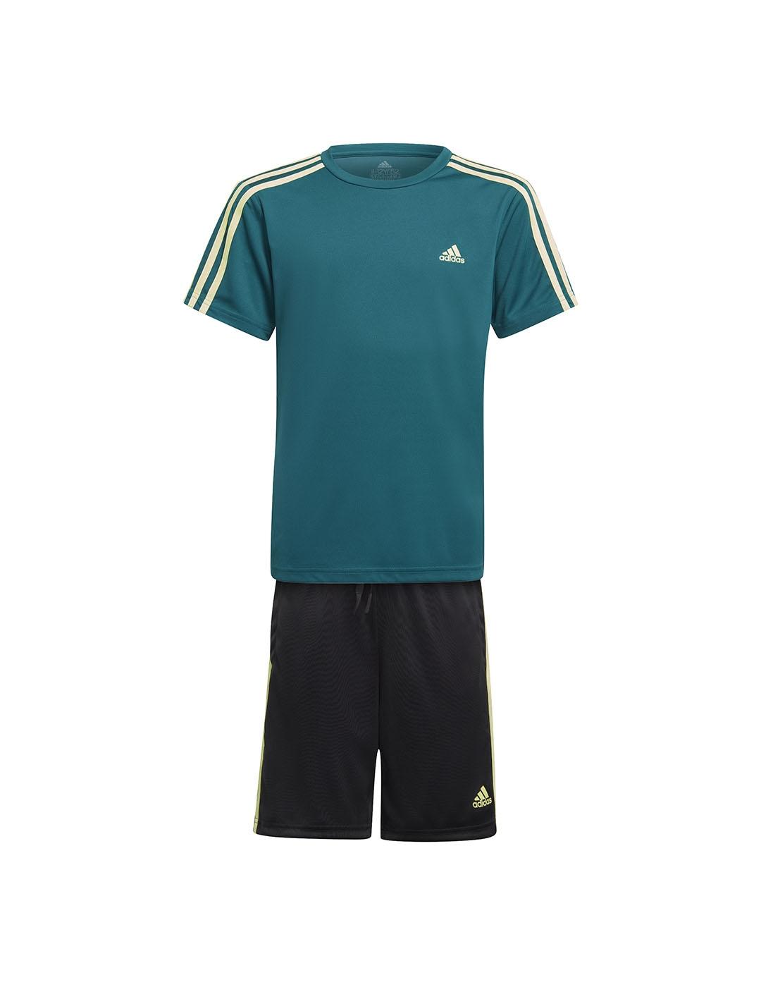 Conjunto Niño adidas 3st Verde Negro