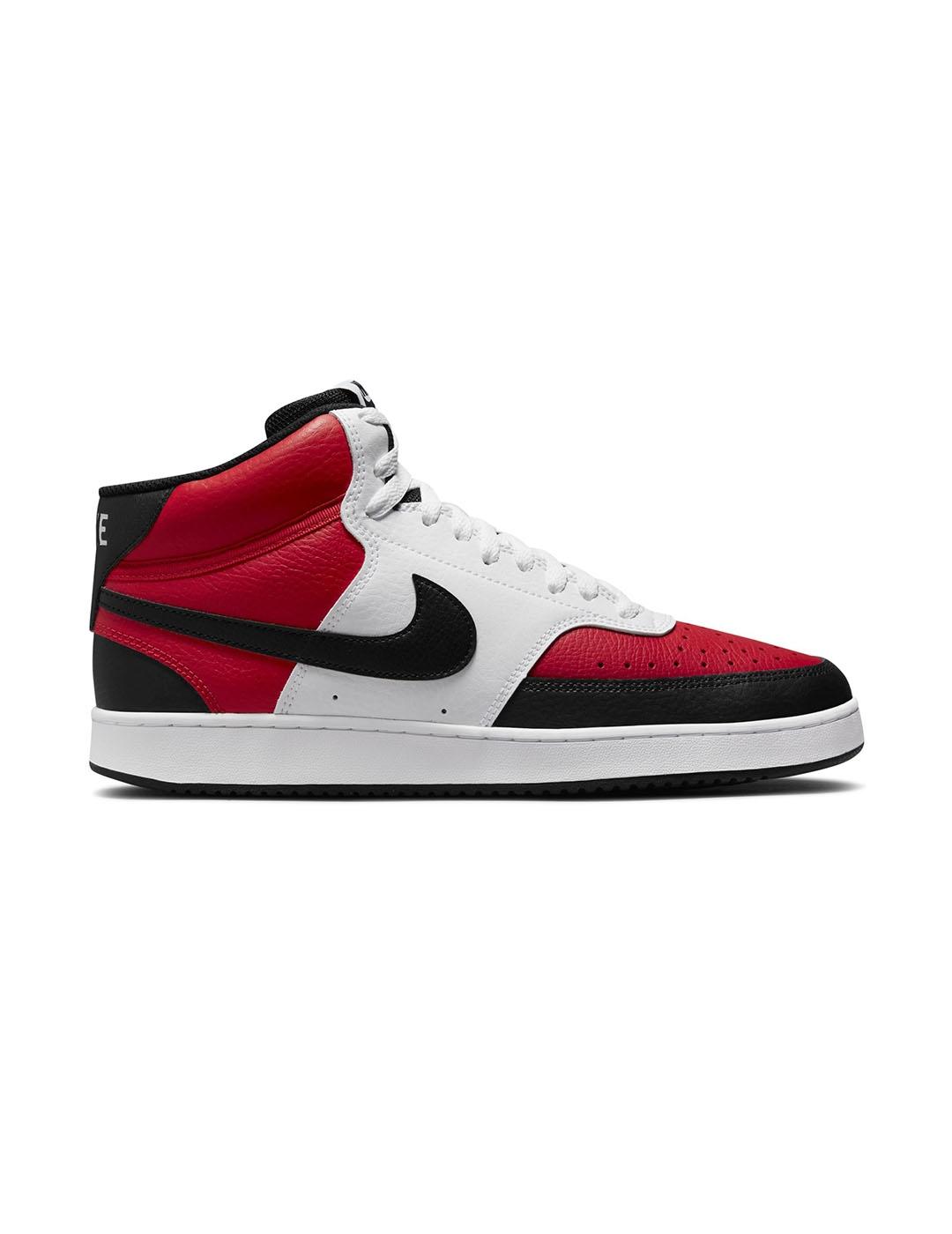 Zapatilla Hombre Nike Court Vision Nba Roja Blanca