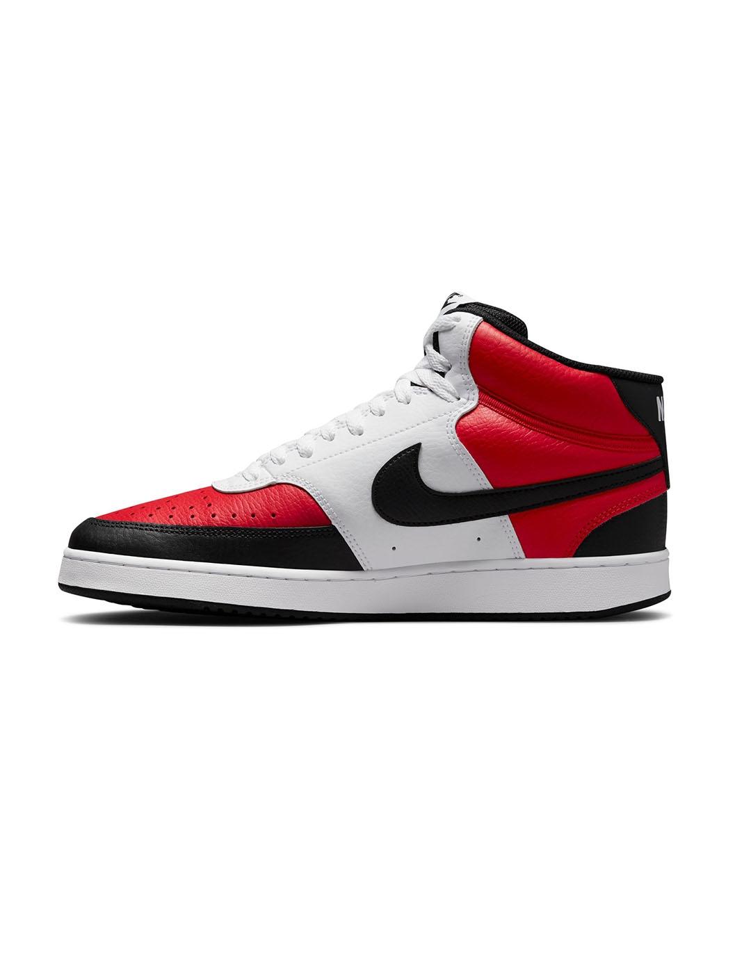 Zapatilla Hombre Nike Court Vision Nba Roja Blanca