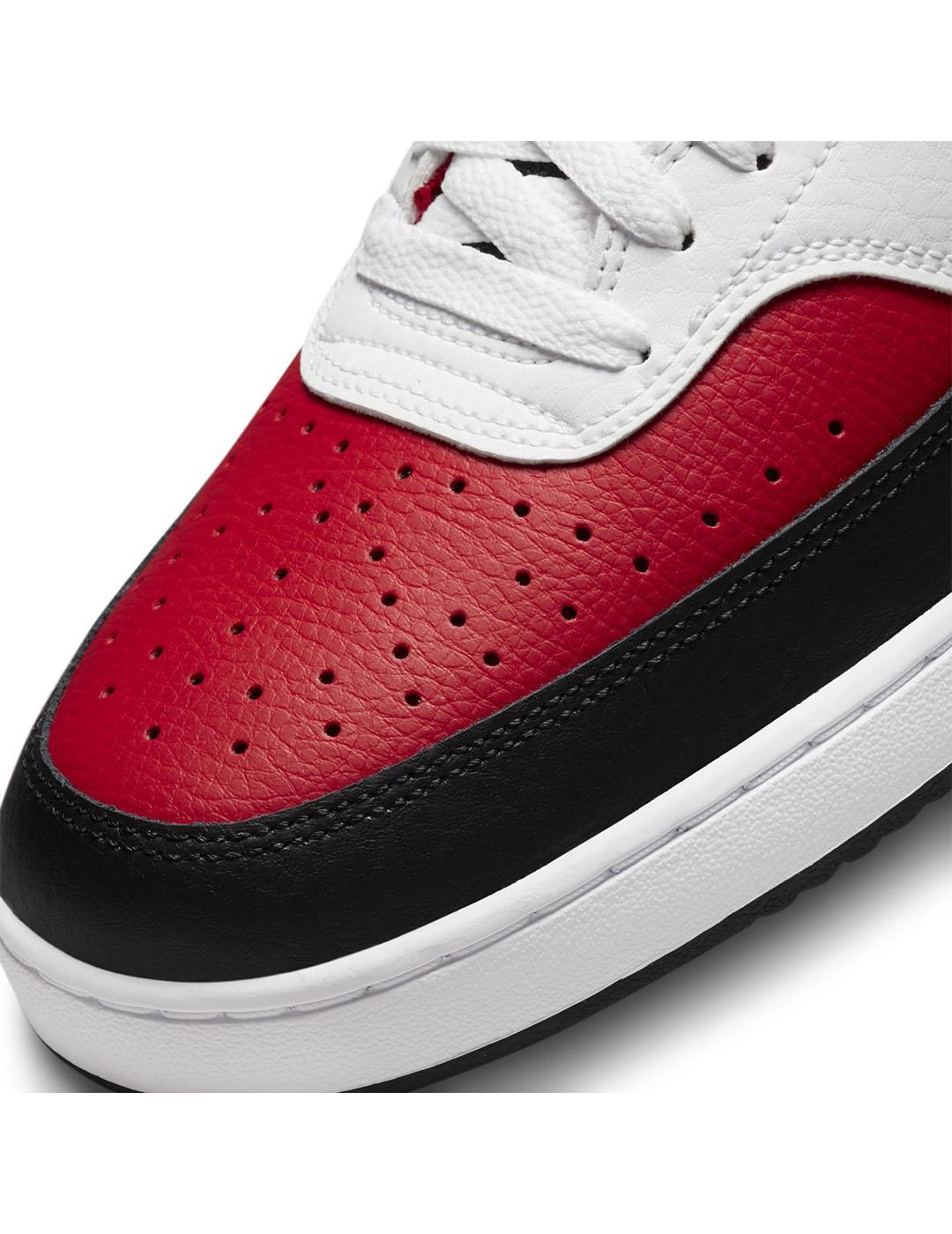 Zapatilla Hombre Nike Court Vision Nba Roja Blanca