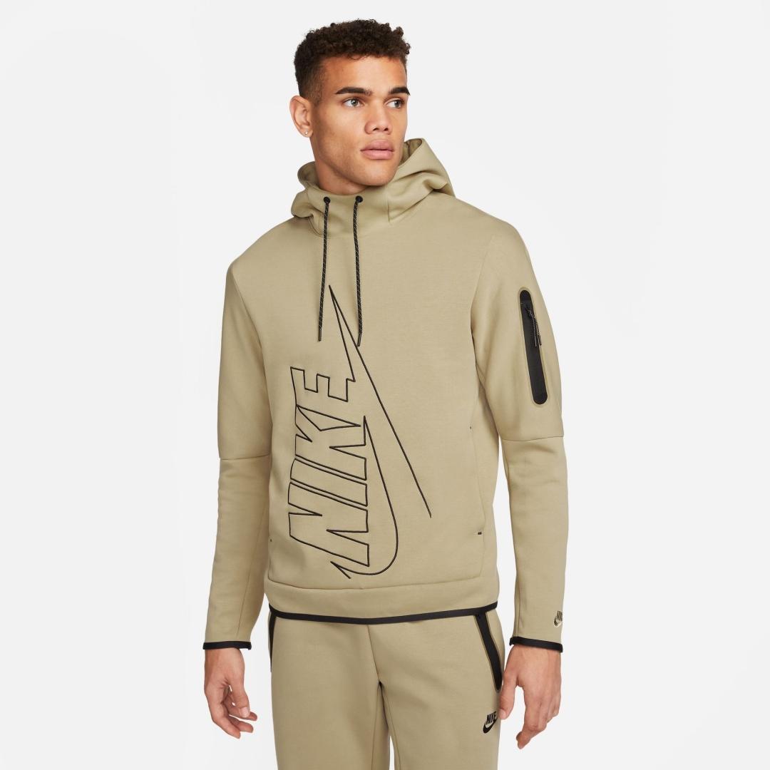 Sudadera Hombre Nike Tch Flc Marrón