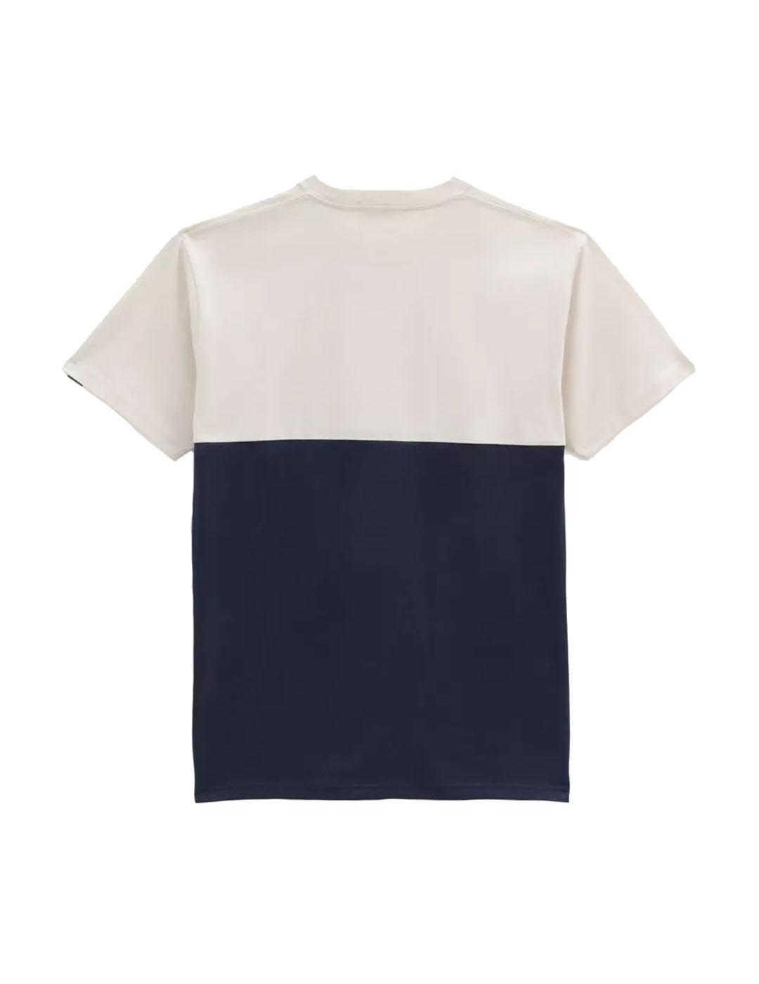 Camiseta Hombre Vans Colorblock Beige Azul