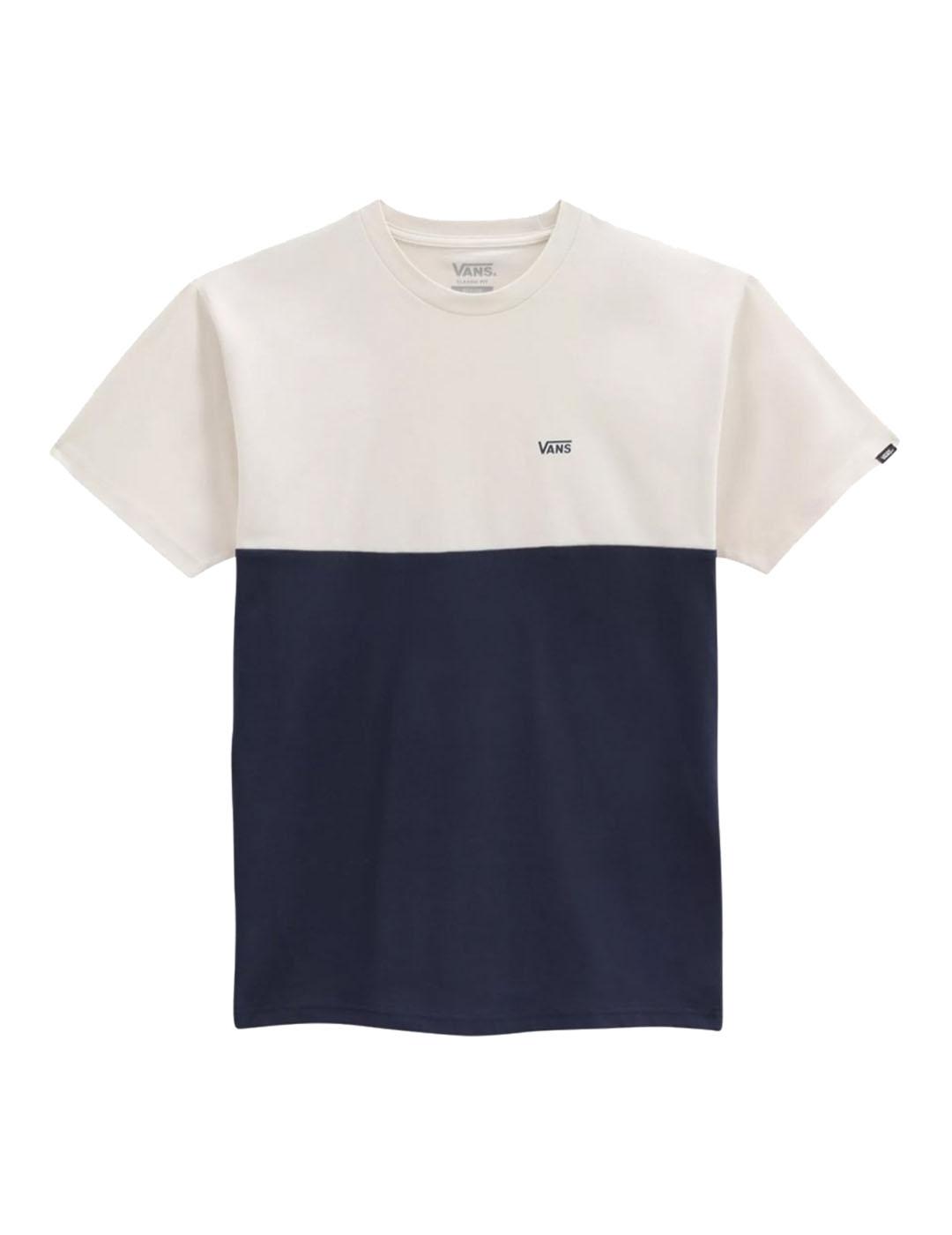 Camiseta Hombre Vans Colorblock Beige Azul